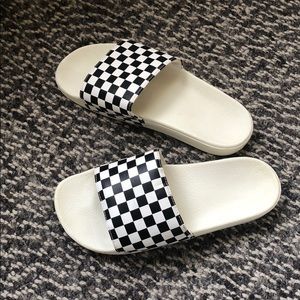 Vans Checkered Slides Pool Sandals Size 10